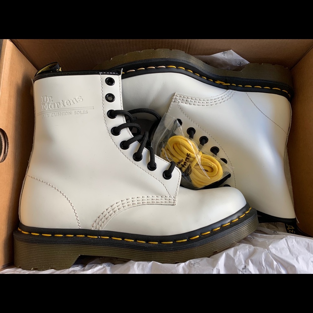 Dr. Martens boots in white